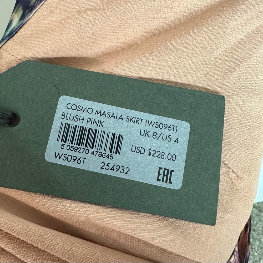 All Saints cosmo masala blush pink wrap midi skirt - Picture 9 of 9